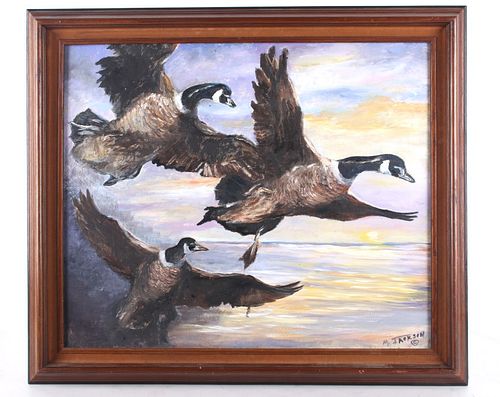 Margie Jackson (1934-2021) Canadian Geese Flying