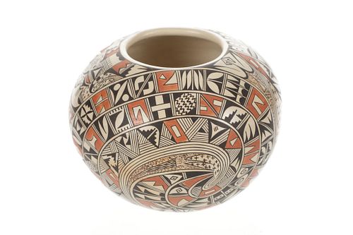 Hopi Irma David Polychrome Pottery Jar