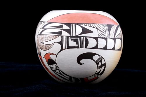 1993 Hopi Irma David Polychrome Pottery Jar