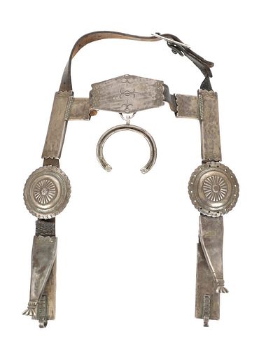 C. 1870-1880 Navajo Silver Bridle Headstall