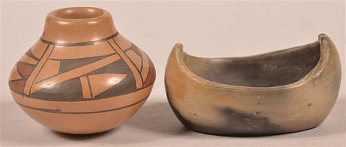 Two Miniature Clay Pots.