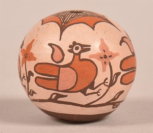 Fine Acoma Pueblo Contemporary miniature Pottery Seed Jar.