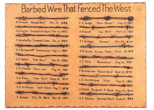 Barbed Wire That Fenced The West circa 1800's