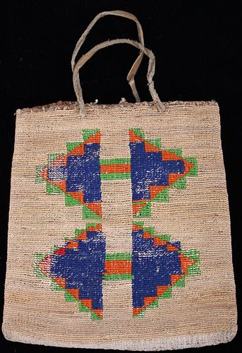 Early Nez Perce Corn Husk Bag c. 1880-90s