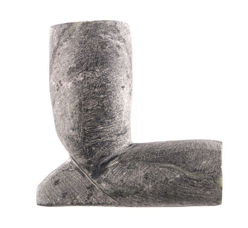 Early American Grey Stone Pipe Bowl c.19th Century