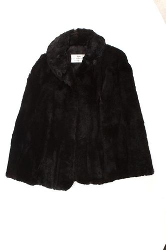 Morton's Black Sheared Beaver Fur Stole C. 1960's