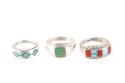 Navajo Sterling Silver Multistone Ring Collection