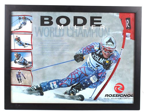 Bode Miller World Champion Skier Framed Poster