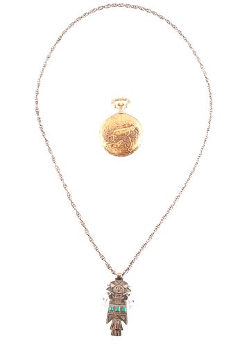 Bell Trading Post Necklace, Le Gant Pocketwatch