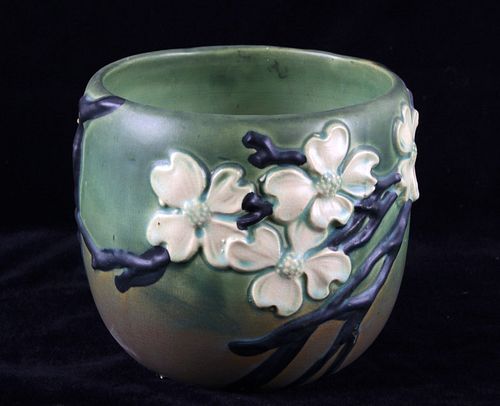 Roseville Art Pottery Style Apple Blossom Bowl