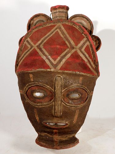 Mask, Pende People, Zaire, Cloth and Wood