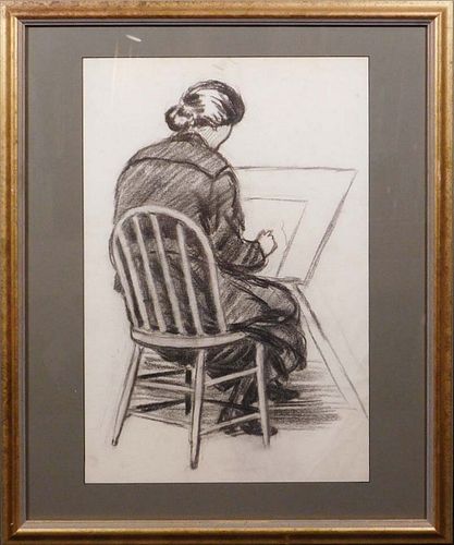 Einar Arvid Barck: Woman Drawing