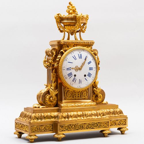 Fine Louis XVI Style Ormolu Mantel Clock