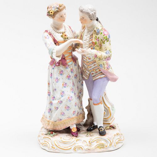 Meissen Porcelain Figure Group of a Dancing Couple