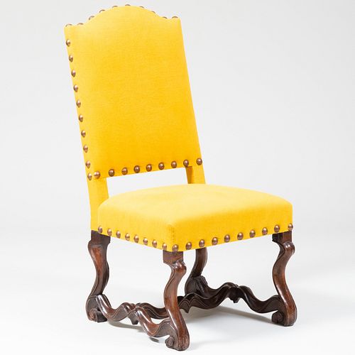 Louis XIV Carved Walnut Side Chair