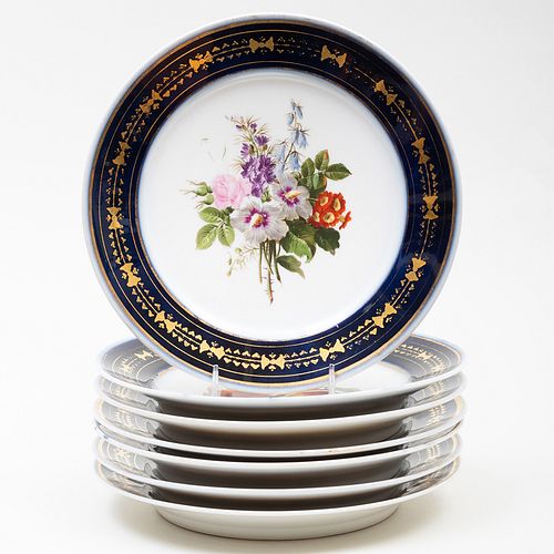 Set of Seven Nyon Porcelain Dessert Plates
