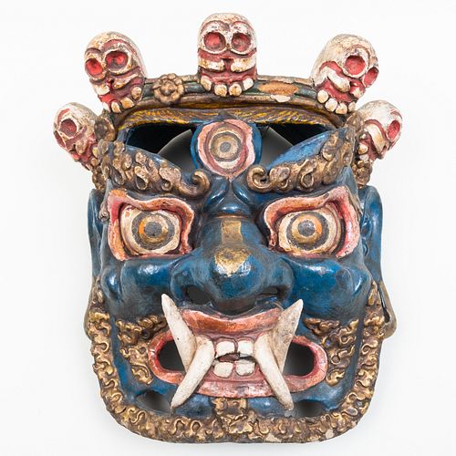Tibetan Mahakala Papier MÃ¢chÃ© Mask
