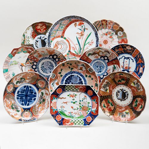 Group of Eleven Japanese Imari Porcelain Plates