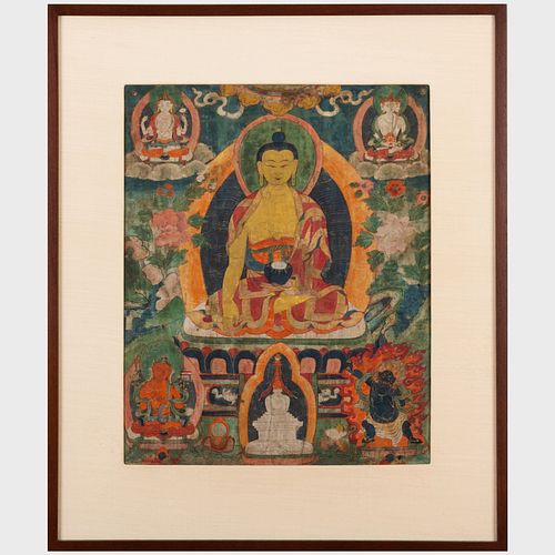 Tibetan Thangka of  Tathagata Shakyamuni