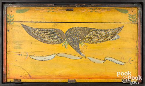 American painted blanket chest lid, early 19th c.