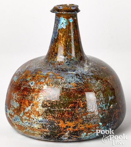 English squat bottle, early 18th c.