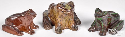 Three sewer tile frogs, ca. 1900