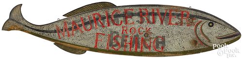 New Jersey painted fish trade sign, late 19th c.