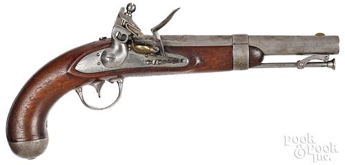 Asa Waters model 1836 flintlock pistol