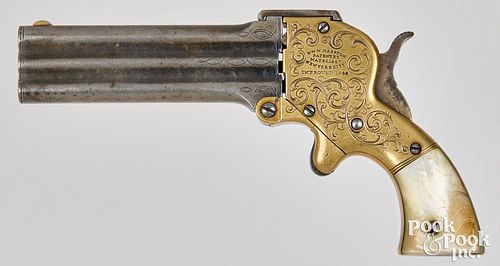 Fine Nimschke engraved W. W. Marston pistol