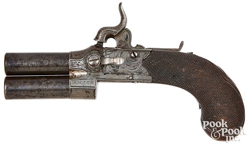 Smith, London over and under double barrel pistol