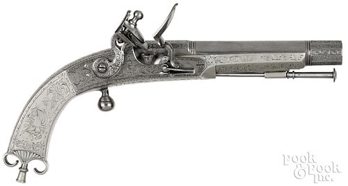 Scottish Charles Playfair flintlock pistol