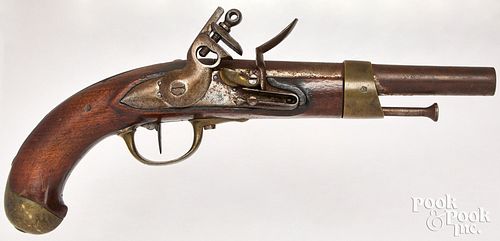 French model An XIII Napoleonic flintlock pistol