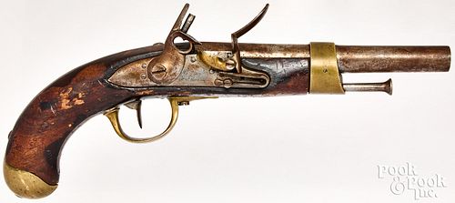 French model An XIII Napoleonic flintlock pistol