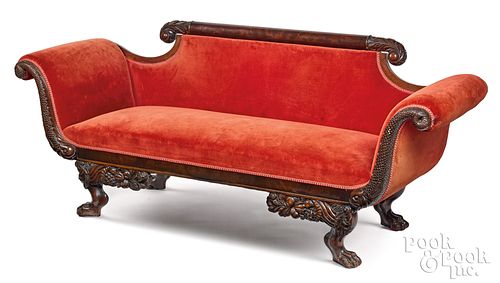 Mid Atlantic classical mahogany sofa, ca. 1830