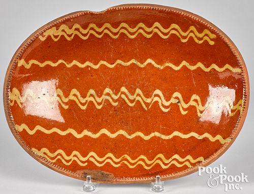 New Jersey redware oval loaf dish