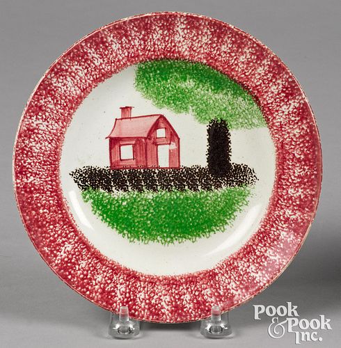Red spatter shed plate