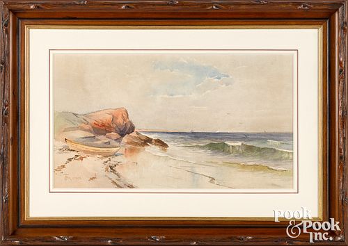 Alfred Thompson Bricher watercolor coastal scene