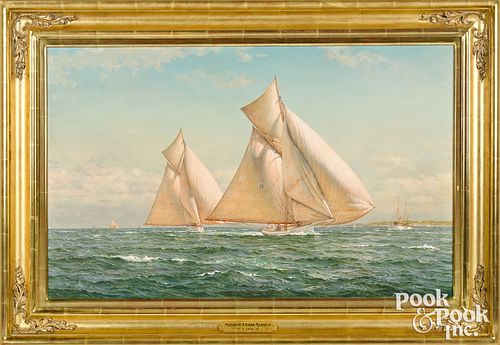 Richard Loud oil on canvas yacht race
