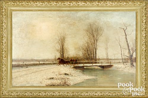 Clinton Loveridge oil on canvas winter landscape