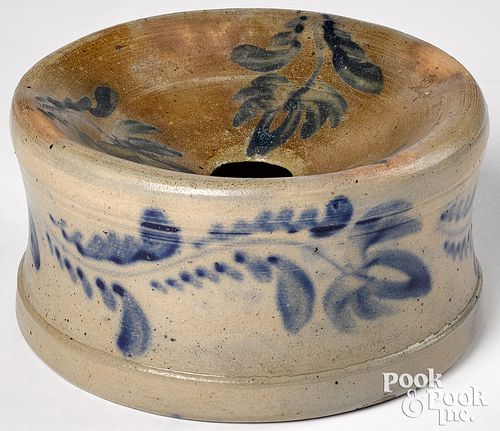 Scarce Pennsylvania stoneware spittoon, 19th c.