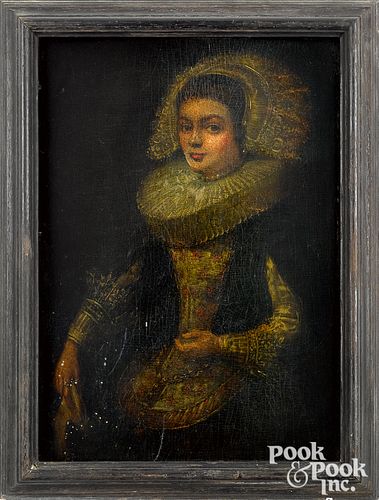 Dutch 17th c. portrait of a noblewoman
