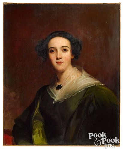 Attributed to Thomas Sully bust-length portrait