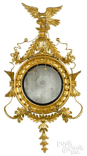 Giltwood girandole mirror, ca. 1800