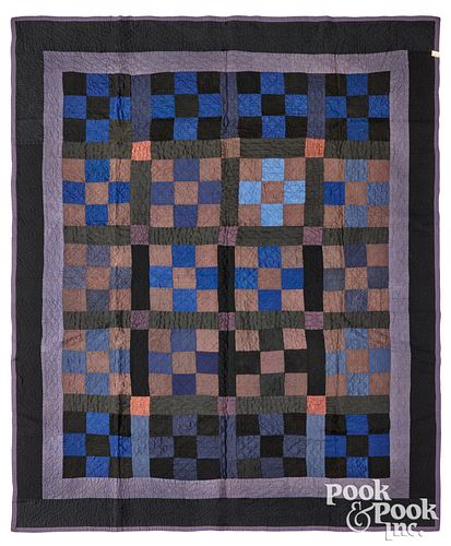 Ohio Amish nine patch quilt, ca. 1930