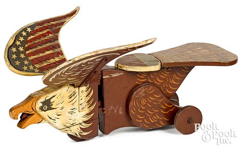 Vermont painted patriotic eagle ride-on toy