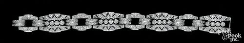 14k white gold and diamond bracelet