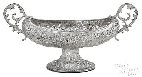 S. Kirk & Son repousse silver centerpiece bowl