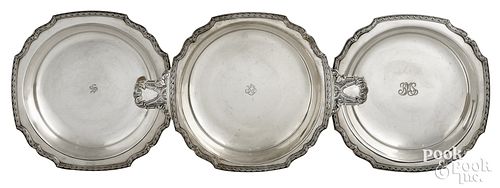 Three Tiffany & Co. sterling silver serving bowls