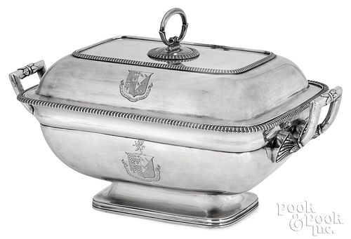 English silver tureen and cover, 1806-1807