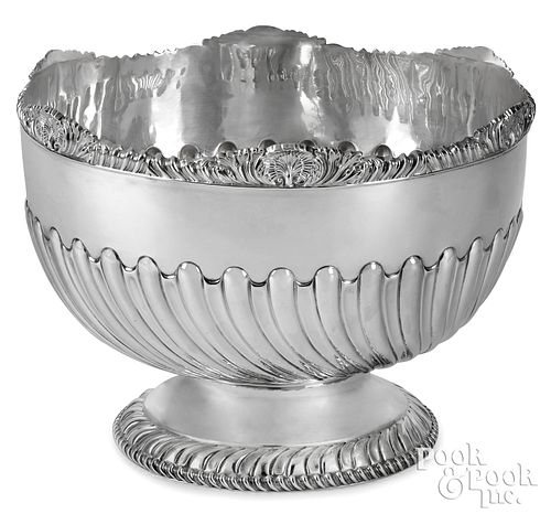 English silver punch bowl 1908-1909